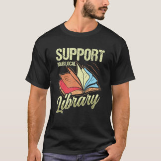 Camiseta Suportar o Livro de Leitura da Biblioteca Local