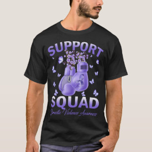Camiseta Suportar SENSIBILIZAÇÃO DOMÉSTICA DE VIOLÊNCIA DOM