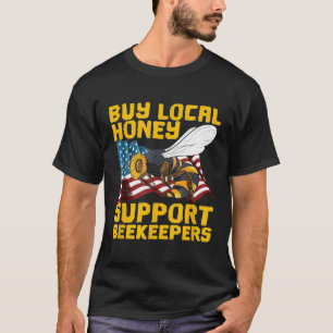 Camiseta Suportar Seu Apicultor Local - Salvar Comprar De A