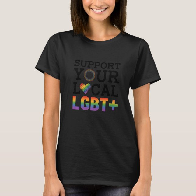 Camiseta Suportar Seu Gay Lgbt Lésbico Lgbt Proud Love Que (Frente)