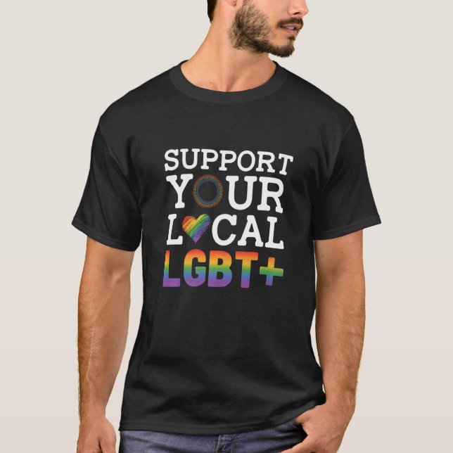 Camiseta Suportar Seu Gay Lgbt Lésbico Lgbt Proud Love Que (Frente)