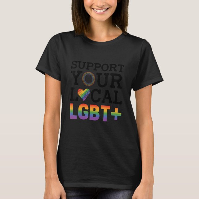Camiseta Suportar Seu Gay Lgbt Lésbico Lgbt Proud Love Que (Frente)