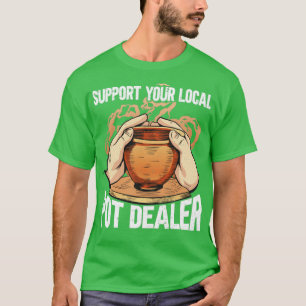 Camiseta Suportar seu revendedor local de Potes