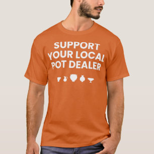 Camiseta Suportar seu revendedor local de Potes