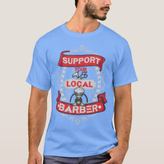 Camiseta Suportar sua saída de barbeiro local