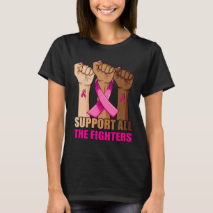 Camiseta Suportar Toda A Fita Rosa Do Câncer Da Mama