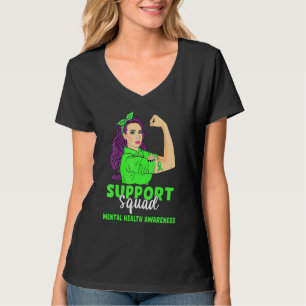 Camiseta Suporte a aquecedores de saúde mental de guerreiro