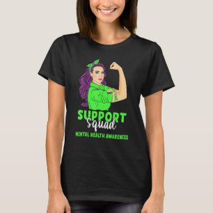 Camiseta Suporte a aquecedores de saúde mental de guerreiro