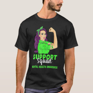 Camiseta Suporte a aquecedores de saúde mental de guerreiro