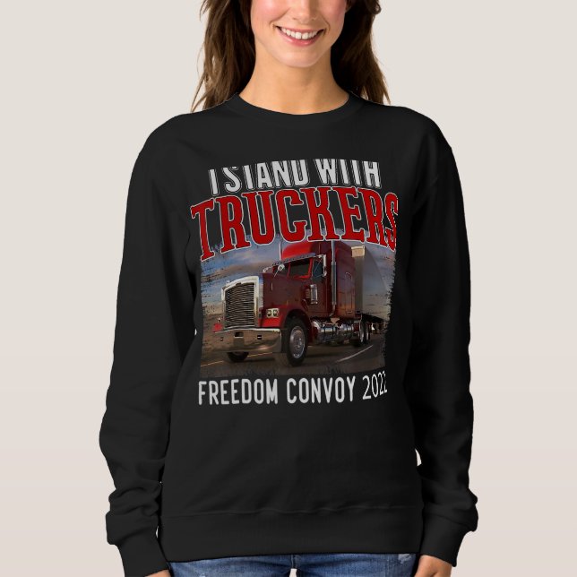 Camiseta Suporte a caminhoneiros Eu apoio o Truckers Freedo (Frente)