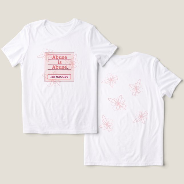 Camiseta Suporte à capacitação para cicatrização de abusos  (Design Frente e Verso)