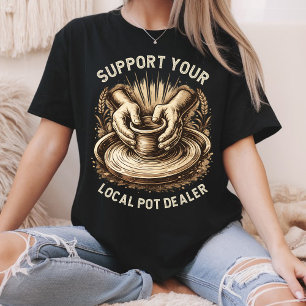 Camiseta Suporte à Cerâmica Divertida Apoie Seu Artista de 