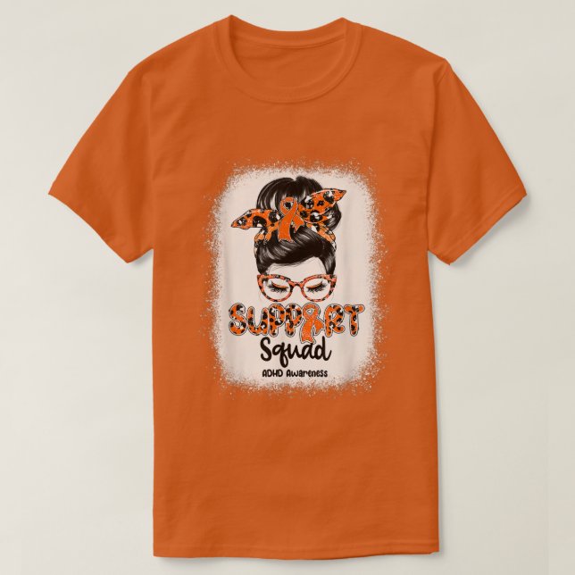 Camiseta Suporte à Consciência ADHD Sensível a Bun Leopard  (Frente do Design)