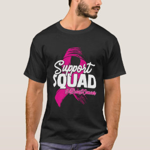 Camiseta Suporte à consciência de Cancer de mama em quadrad