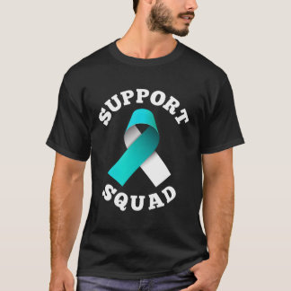 Camiseta Suporte à Consciência do Cancer Cervical de Suport