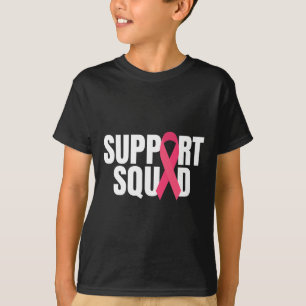 Camiseta Suporte à Consciência do Cancer de Fita Rosa Esqua