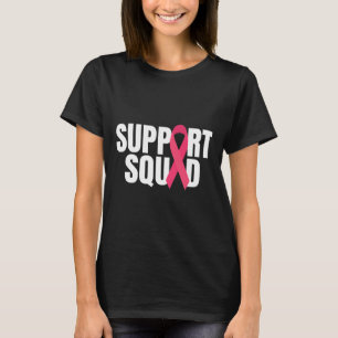 Camiseta Suporte à Consciência do Cancer de Fita Rosa Esqua