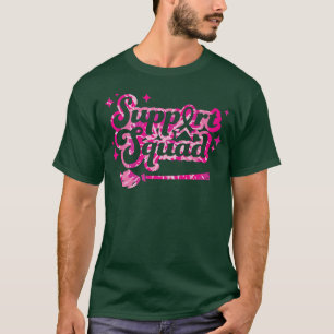 Camiseta Suporte à Consciência do Cancer de Mama em Esquadr