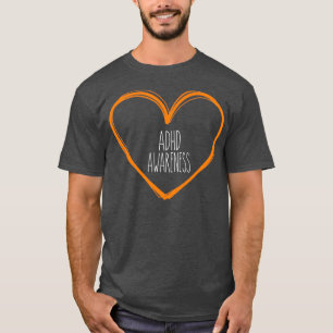 Camiseta Suporte a Coração de Consciência ADHD 2