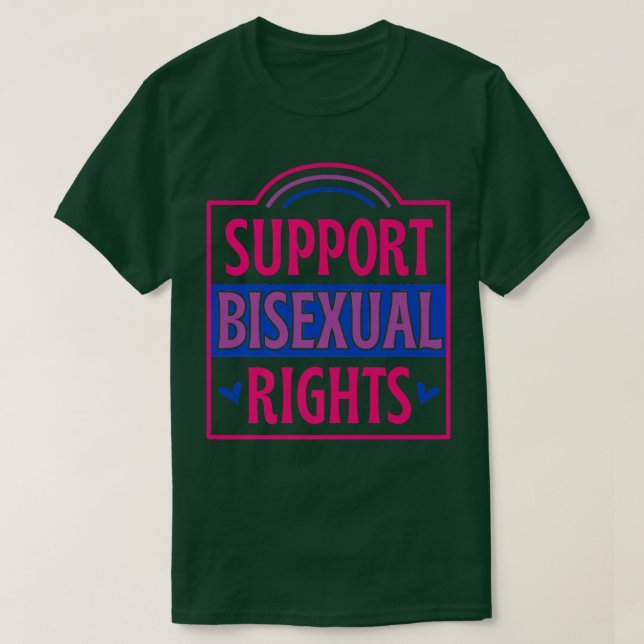 Camiseta Suporte a Direitos Bissexuais LGBTQ Bi Ally Flag R (Frente do Design)