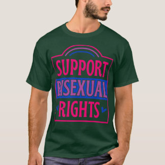 Camiseta Suporte a Direitos Bissexuais LGBTQ Bi Ally Flag R