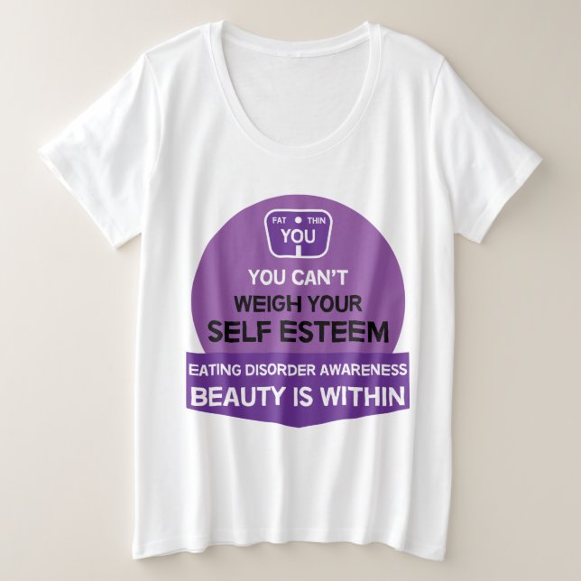 Camiseta Suporte a distúrbios alimentares (Frente do Design)