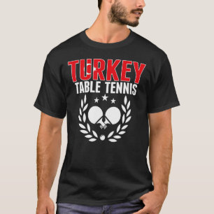 Camiseta Suporte à equipe de pinos turcos com Tênis de ping
