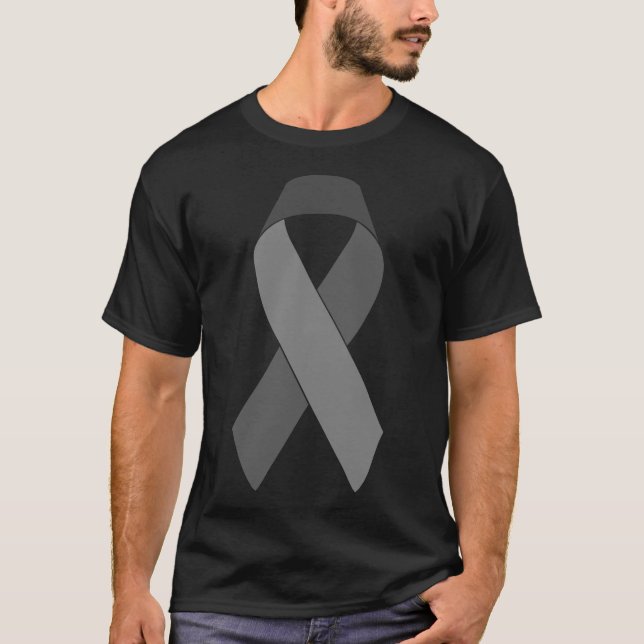 Camiseta Suporte a Esperança de Fita Preta de Cancer de Pel (Frente)