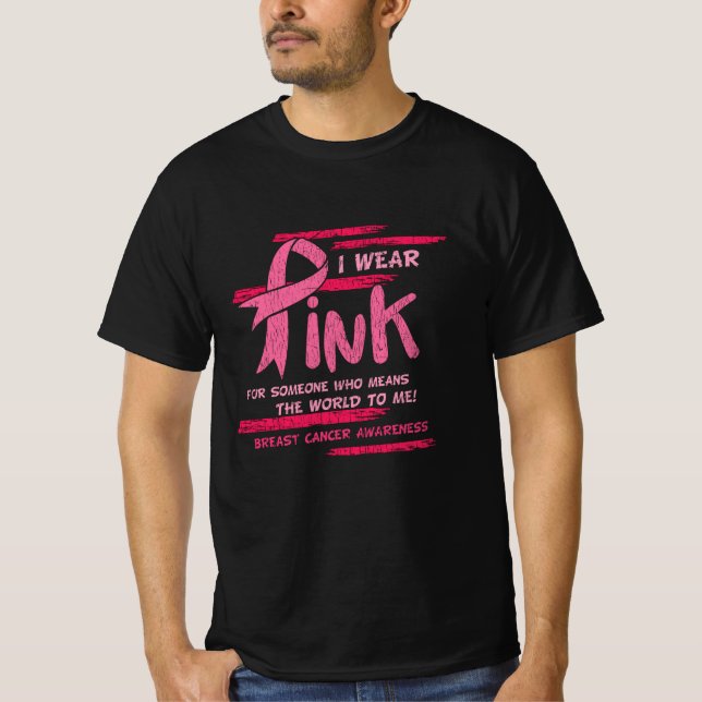 Camiseta Suporte à Família de Consciência do Cancer da Mama (Frente)