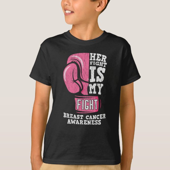 Camiseta Suporte à Família de Consciência do Cancer da Mama (Frente)