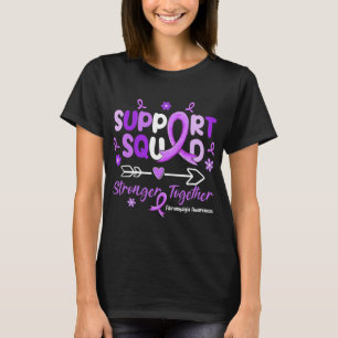 Camiseta Suporte à Fibromialgia de Fita Roxa Esquadrão Sens