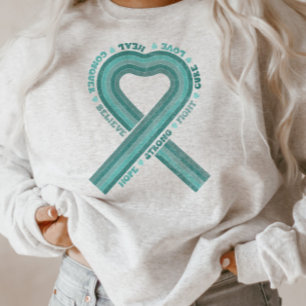 Camiseta Suporte à fita de reconhecimento do câncer de ovár