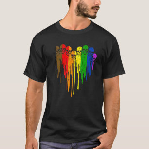 Camiseta Suporte a Lgbt do Coração Filadélfia do Crânio org