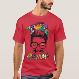 Camiseta Suporte a LGBT Rainbow Messaging Bun Orud Grammy L