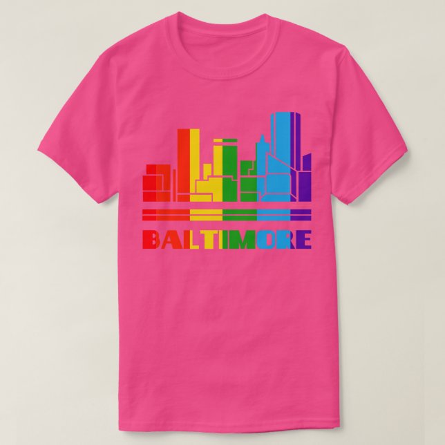 Camiseta Suporte a LGBTQ de Oferta LGBT para Baltimore Prid (Frente do Design)