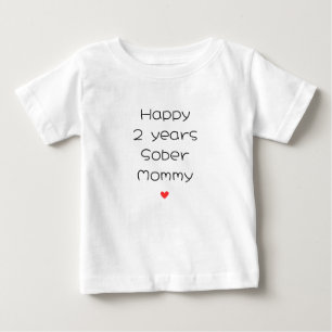 Camiseta Suporte a Mamães Sóbrio Personalizado Feliz 2 Anos