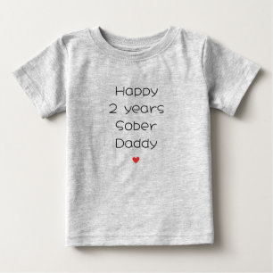 Camiseta Suporte a Pai Sólido Personalizado Feliz 2 Anos, M