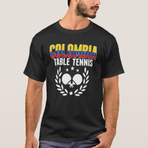 Camiseta Suporte a pinos colombianos com Tênis de Mesa da C