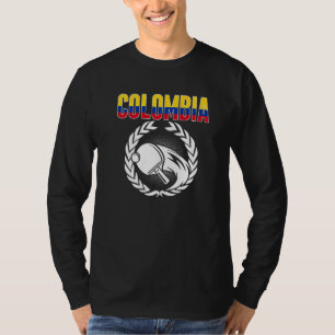 Camiseta Suporte a pinos colombianos com Tênis de Mesa da C