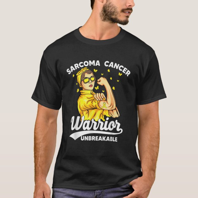 Camiseta suporte a Sarcoma sem interrupções do guerreiro do (Frente)