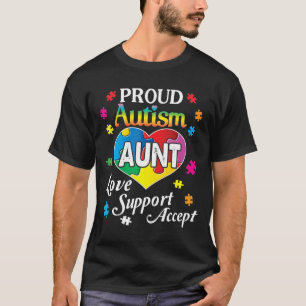 Camiseta Suporte a tia ativista orgulhosa Aceite ajuda e sa