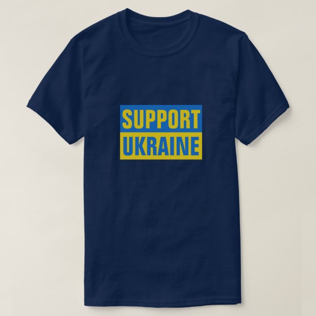 CAMISETA SUPORTE A TRATOR UCRÂNICO CONTRA O TANQUE RUSSO (Frente do Design)
