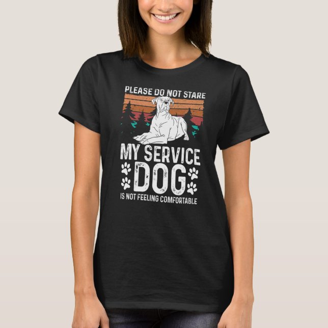Camiseta Suporte ao Animal Service Dog Patch Emocional (Frente)