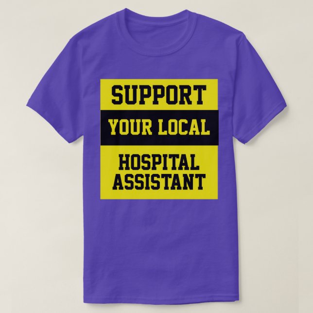 Camiseta Suporte ao Assistente do Hospital Local (Frente do Design)