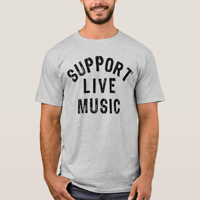 Camiseta Suporte ao Live Music, Live Banda, Concertador (Frente)