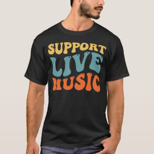 Camiseta Suporte ao Live Music Retro Typoographic Concert D