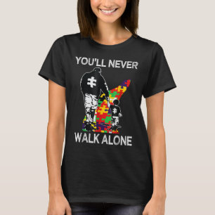 Camiseta Suporte ao Pai Autism Sozinho Quebra-cabeça Você n