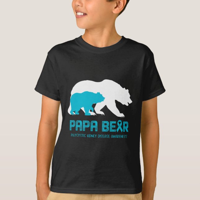 Camiseta Suporte ao Urso Sensibilização para a Doença Renal (Frente)