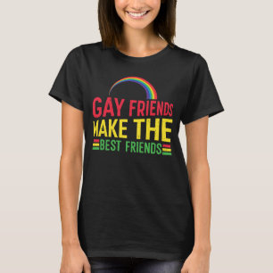 Camiseta Suporte aos Direitos LGBT para os Melhores Amigos