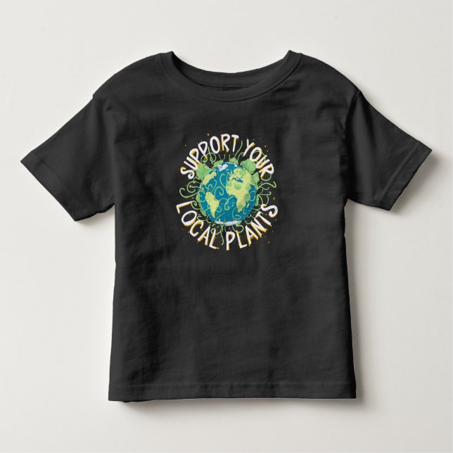 Camiseta Suporte às suas plantas locais (Frente)